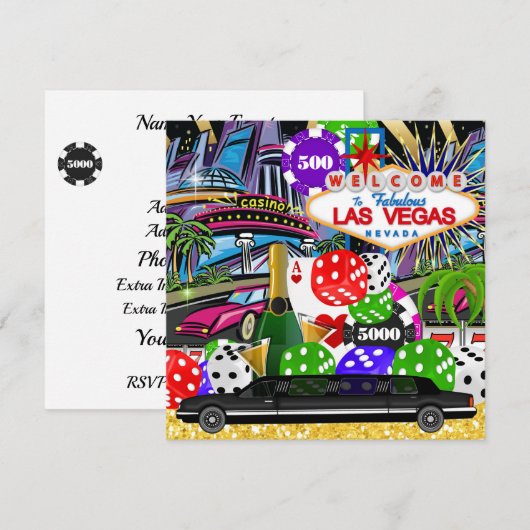 Casino Uitnodiging (Voorkant / Achterkant)