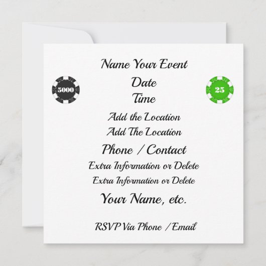 Casino Uitnodiging (Achterkant)