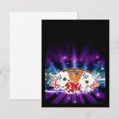 Casino-uitnodiging Kaart (Voorkant / Achterkant)