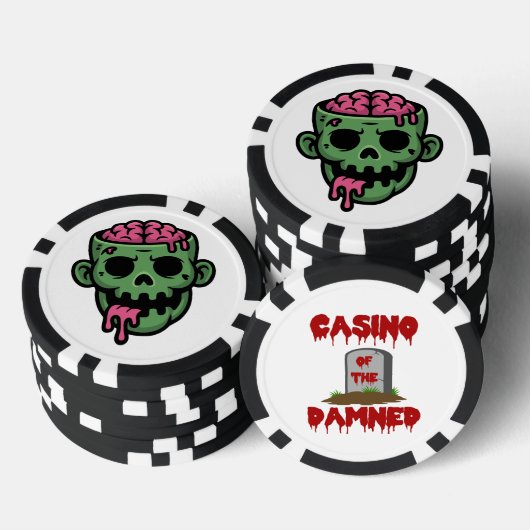 Casino van de Verdoemde Zombie Poker Chip (Opstapeling)