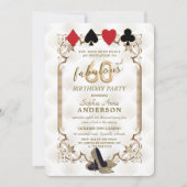 Casino Vegas Art Deco 60 en Fabulous Verjaardag  Kaart (Voorkant)