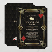  Casino Vegas Gold Gatsby Nieuwjaar Kaart (Voorkant / Achterkant)