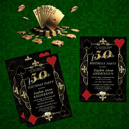 Casino Vegas Poker 50 en Fabulous Verjaardagsfeest Kaart
