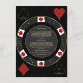 Casino Vegas Poker Chip Trouwaccommodatie Informatiekaartje (Voorkant)