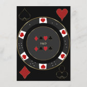 Casino Vegas Poker Chip Trouwaccommodatie Informatiekaartje (Achterkant)
