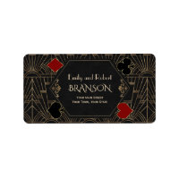 Casino Vegas Poker Gatsby Art Deco Trouwadres