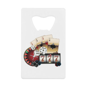 casino, vegas, poker, gokken, volwassene creditkaart flessenopener