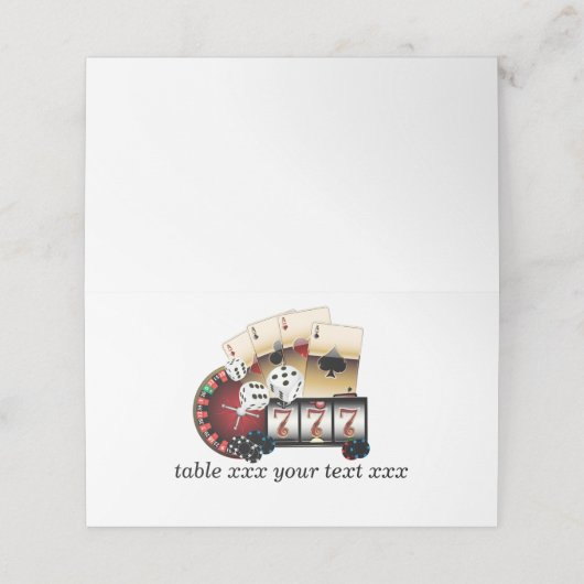 casino, vegas, poker, gokken, volwassene plaatskaartje (Buitenkant ongevouwen)