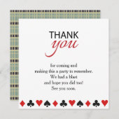 Casino Vegas Poker Texas Party - Hartelijk dank Bedankkaart (Voorkant / Achterkant)