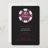 Casino/Vegas style Birthday Invitation Kaart (Achterkant)