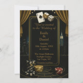 Casino Vegas Wedding Invitation Kaart (Voorkant)