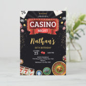 Casino Verjaardag Kaart (Staand voorkant)