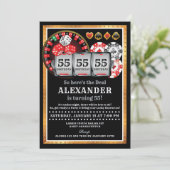 Casino Verjaardag Uitnodiging (Staand voorkant)