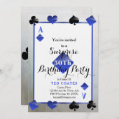 Casino Verjaardag Verrassing Uitnodiging (Voorkant / Achterkant)