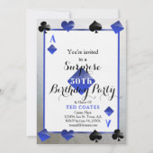 Casino Verjaardag Verrassing Uitnodiging (Voorkant)