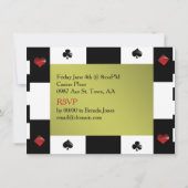 Casino Verjaardag Verrassing Uitnodiging (Achterkant)