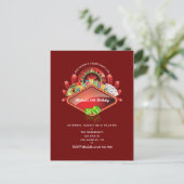 Casino Verjaardagsfeest Briefkaart (Staand voorkant)