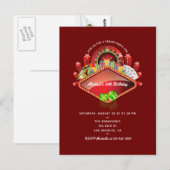 Casino Verjaardagsfeest Briefkaart (Voorkant / Achterkant)