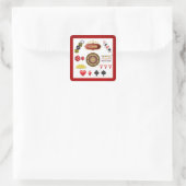 Casino Vierkante Sticker (Tas)