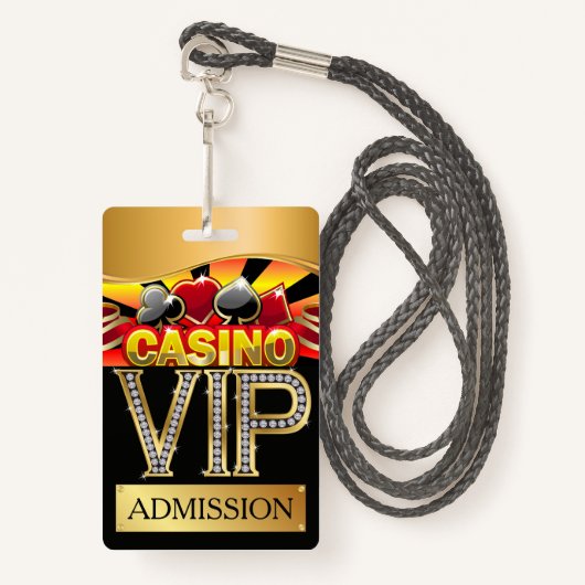 CASINO VIP Lanyard BADGE (Voorkant met draagriem)