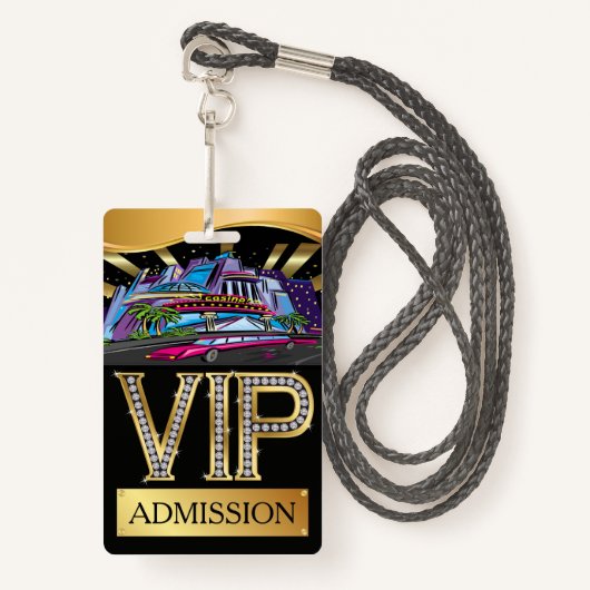 CASINO VIP Lanyard BADGE (Voorkant met draagriem)
