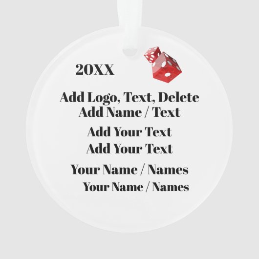 CASINO VIP-Ornament Ornament (achterkant)