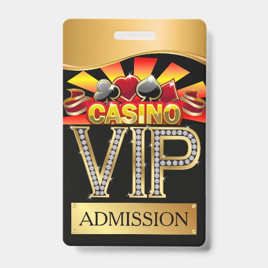 CASINO VIP Pasje BADGE (Voorzijde)
