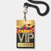 CASINO VIP-PASJE BADGE (Voorzijde met lanyard)