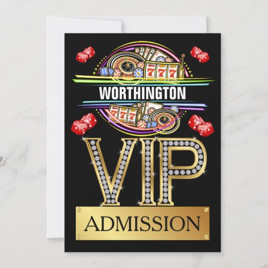 CASINO VIP Uitnodiging (Voorkant)