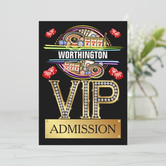 CASINO VIP Uitnodiging (Staand voorkant)