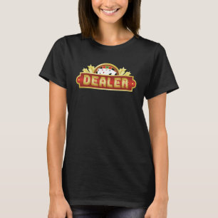 casino voor mannen black jack dealer speler t-shirt