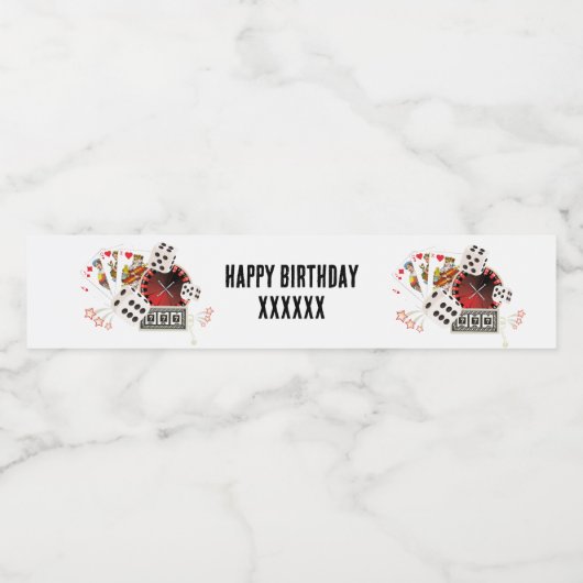 casino-waterfles LABEL - casino Waterfles Etiket (Enkel label)