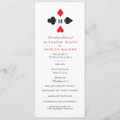 Casino Wedding Programs Programmakaart (Voorkant)