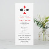 Casino Wedding Programs Programmakaart (Staand voorkant)