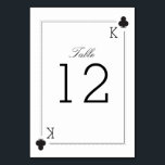 Casino Wedding Table Number Card - Clubs Kaart<br><div class="desc">Elegant en hedendaags casino vormden het trouwontwerp rood,  zwart en wit van Shelby Allison. Klik op de link Casino Wedding Collectie om overeenkomende objecten met uitzichten,  zoals uitnodigingen,  rsvp-kaarten,  gunsten,  stickers en nog veel meer aan te passen.</div>