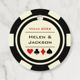 Casino Zwart Wit Poker Chips Las Vegas Bruiloft Bedankjes Labels