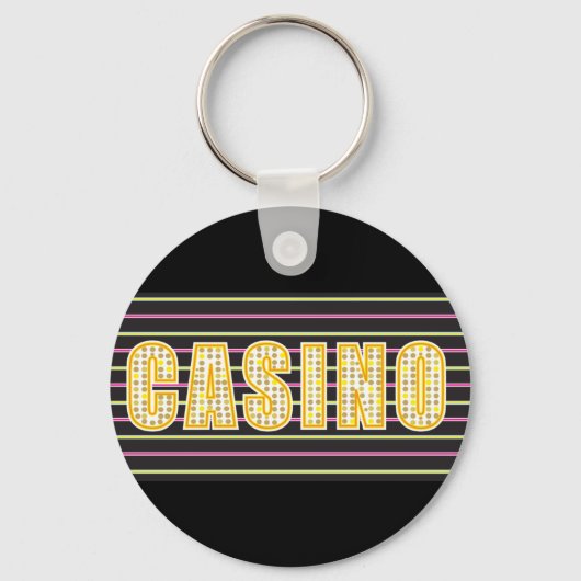 Casinobord met neonstippenletters sleutelhanger (Voorkant)