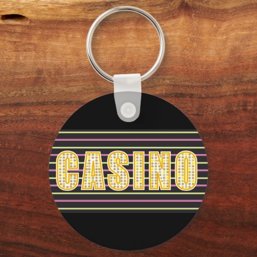 Casinobord met neonstippenletters sleutelhanger (Voorkant)