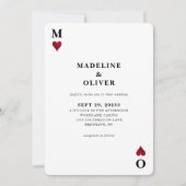  casinogokken monogram foto bruiloft kaart (Voorkant)