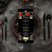 CasinoGold Black Art Deco Roaring 20s Wedding Menu