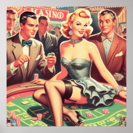  casinoillustratie poster (Voorkant)