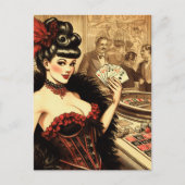  casinomeisje briefkaart (Voorkant)