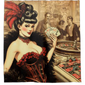  casinomeisje douchegordijn (Voorkant)