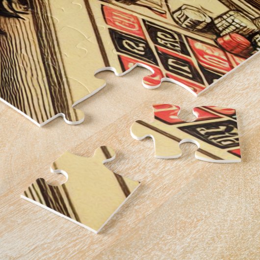  casinomeisje legpuzzel (Zijkant)