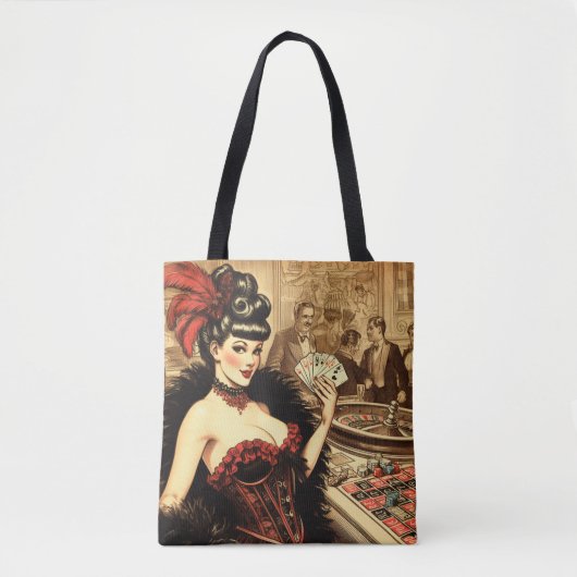  casinomeisje tote bag (Voorkant)