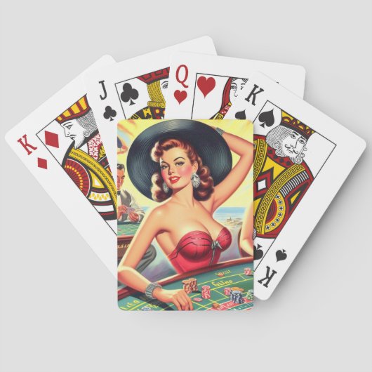  casinomeisjes pokerkaarten (Achterkant)