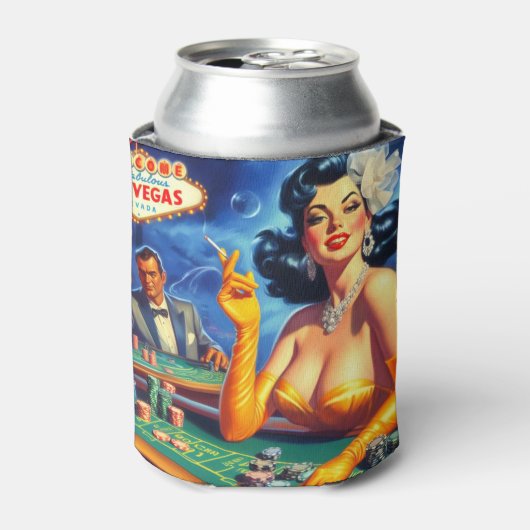  casinovrouw blikjeskoeler (Blikje Voorkant)