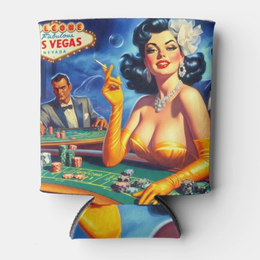  casinovrouw blikjeskoeler (Voorkant)