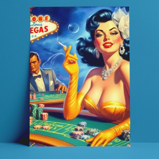  casinovrouw briefkaart