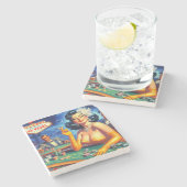  casinovrouw stenen onderzetter (Zijkant)